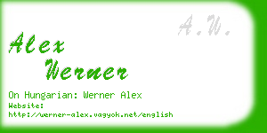 alex werner business card